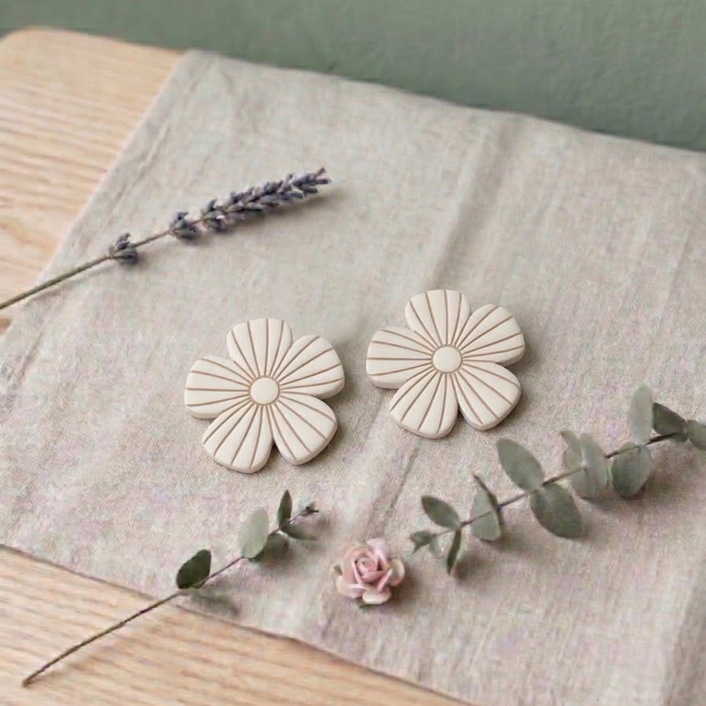 Emporte-pièce fleur ajourée graphique – cutter pâte polymère bijoux DIY pampilles – 20 à 40 mm – EP-193 – fabriqué en France