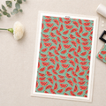 Feuille de transfert pastèques pour pâte polymère – 9,5 x 14 cm – création bijoux DIY. TF70