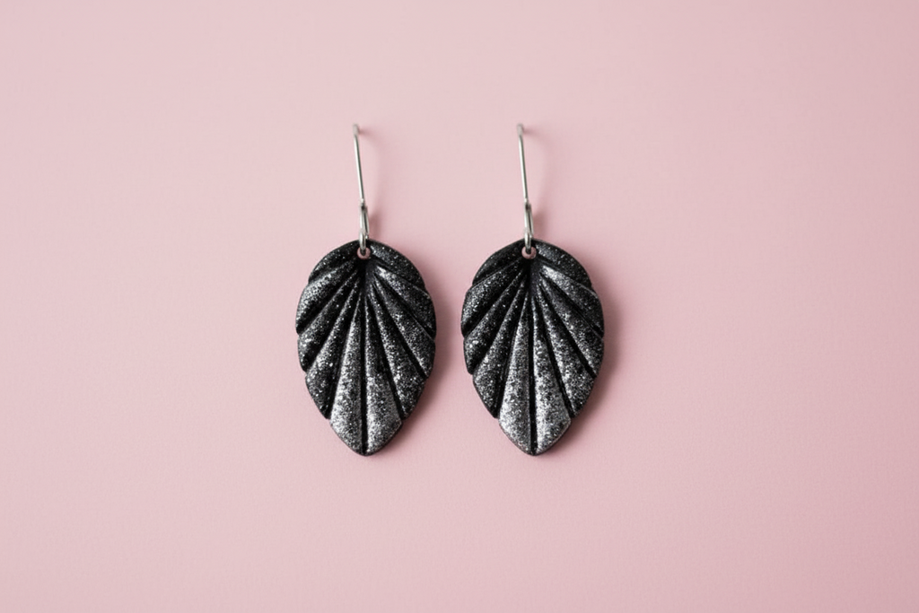 Emporte-pièce pour bijoux – DIY boucles d’oreilles – Forme feuille nervurée – 3,5 cm. EP-40