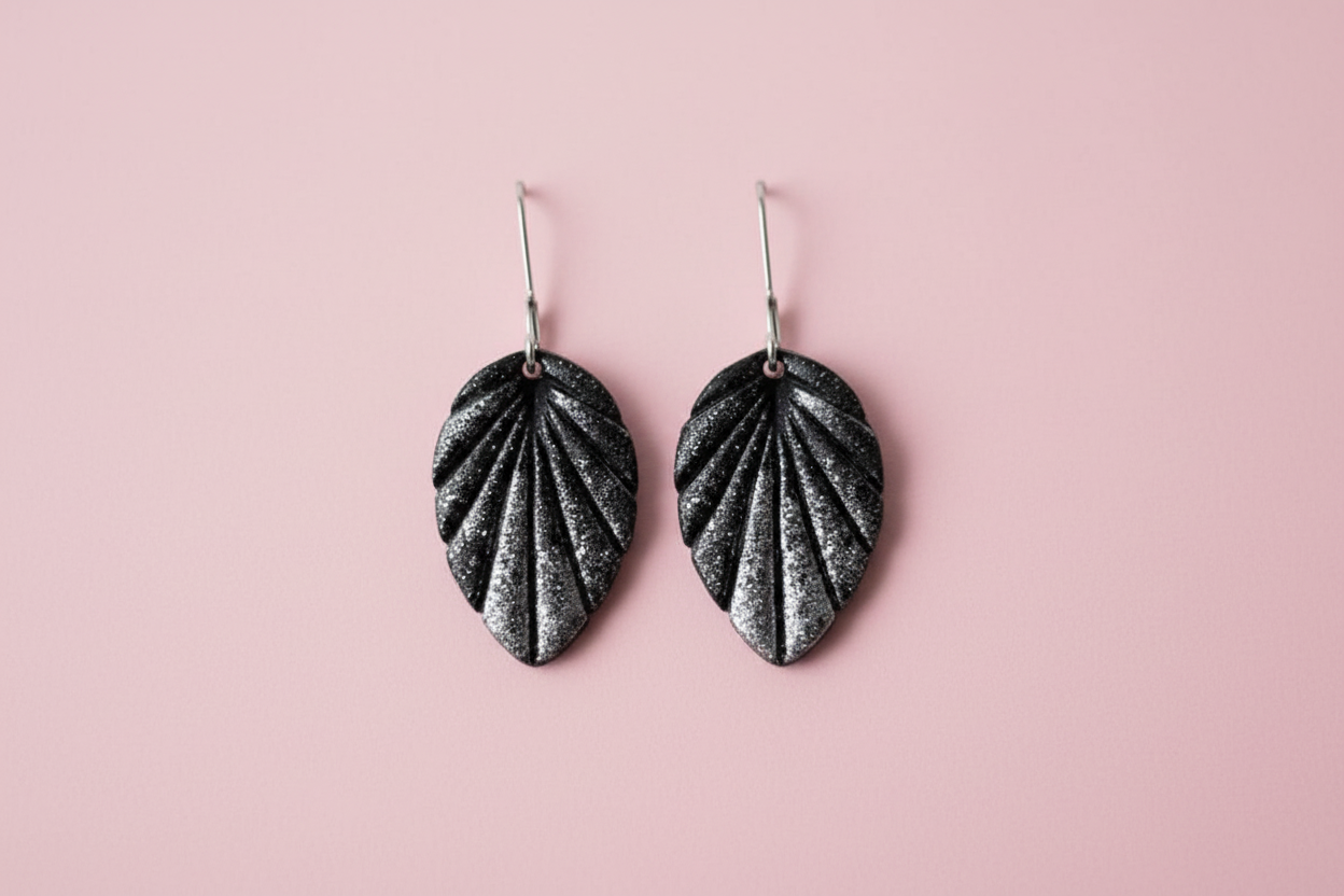 Emporte-pièce pour bijoux – DIY boucles d’oreilles – Forme feuille nervurée – 3,5 cm. EP-40