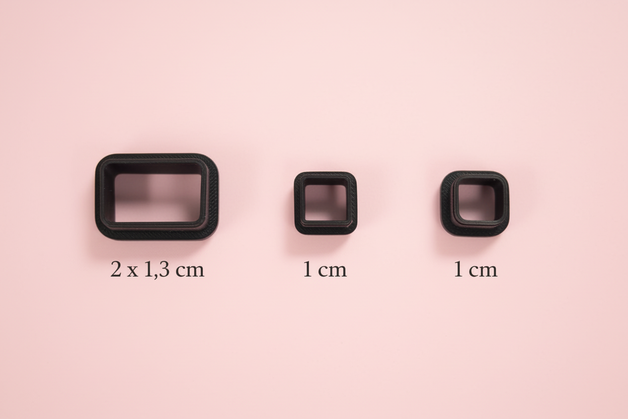 Kit 15 Mini Emporte-pièces Géométriques & Fleurs – 1 à 2 cm – Découpe bijoux pâte polymère – Fabriqué en France
