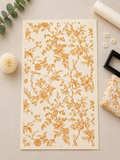 Feuille de transfert feuillage fleuri pour pâte polymère  – 7,5 x 12 cm – création bijoux DIY. TF91