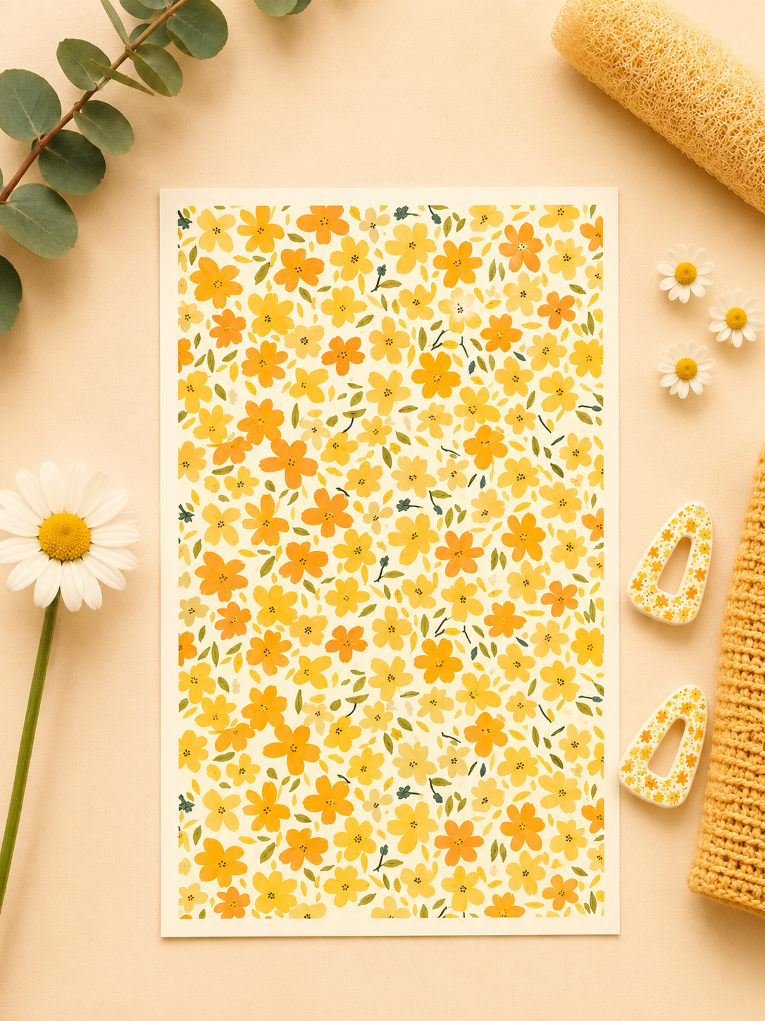 Feuille de transfert pour pâte polymère  – 7,5 x 12 cm – création bijoux DIY. TF150