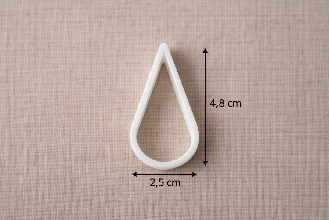 Emporte-pièce pour bijoux – DIY boucles d’oreilles – Forme goutte – 4,8 cm