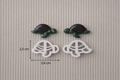 Emporte-pièces pour boucles d’oreilles – DIY bijoux – Tortue graphique ajourée – Lot de 2