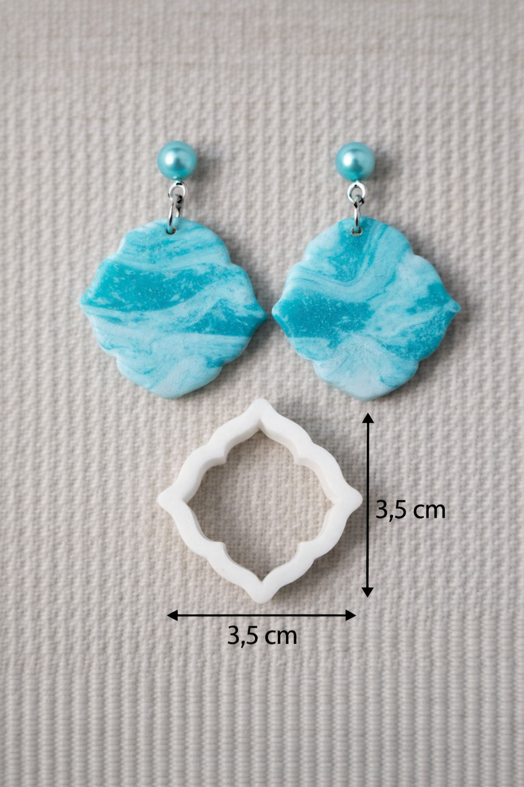 Emporte-pièce pour bijoux – DIY boucles d’oreilles – Forme fleur ondulée – 3,5 cm