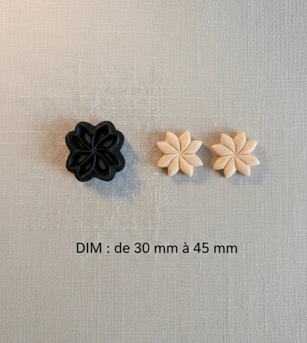 Emporte-pièce pampille fleur ajourée – Bijoux DIY – 4 tailles disponibles 30 à 45 mm