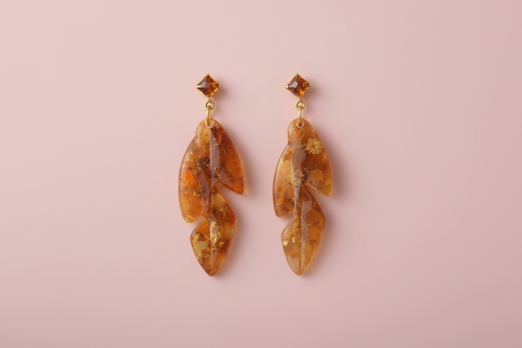 Emporte-pièce pour bijoux – DIY boucles d’oreilles – Forme feuille nervurée – 4 cm. EP-05