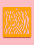 Stencil effet tigre pour pâte polymère – Pochoir texture rayures animales – ST-17