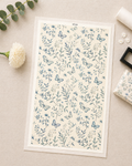 Feuille de transfert papillons et feuilles bleus pour pâte polymère  – 7,5 x 12 cm – création bijoux DIY. TF76