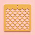 Stencil motif écailles pour pâte polymère – Pochoir texture écailles – ST-12