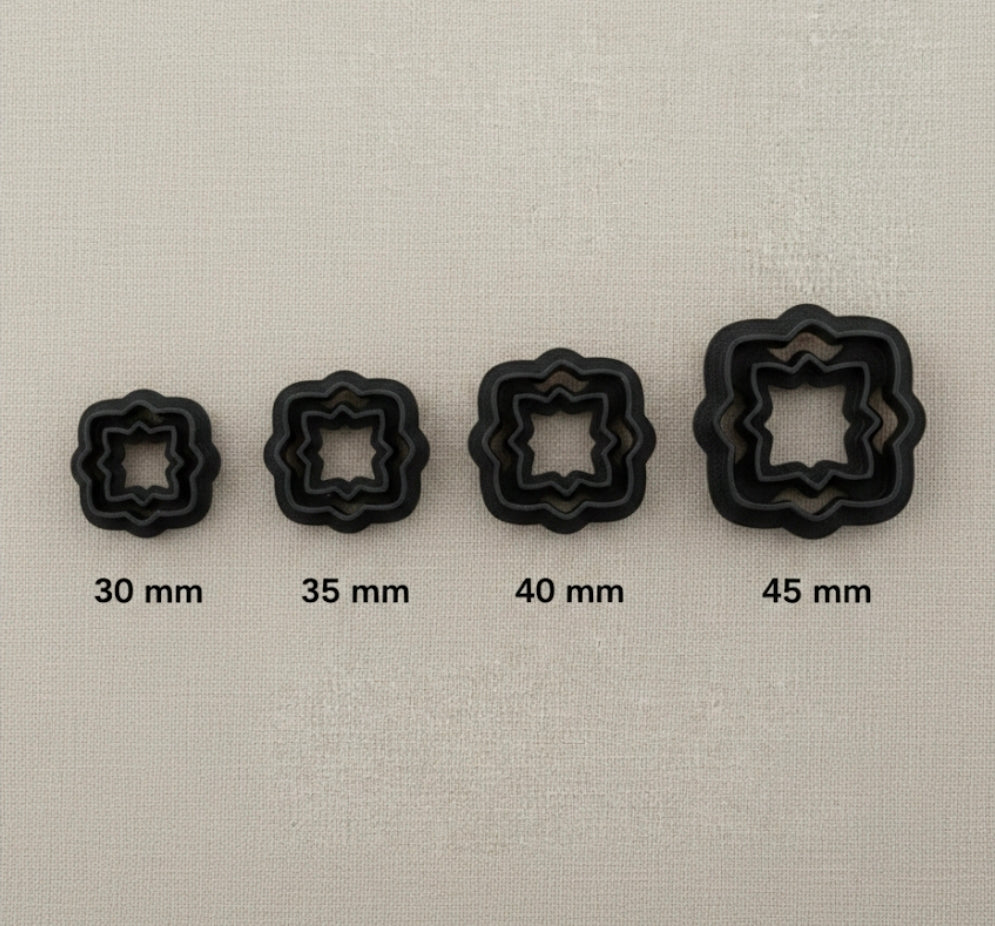 Emporte-pièce pampille fleur ajourée géométrique – Bijoux DIY – 4 tailles disponibles 30 à 45 mm