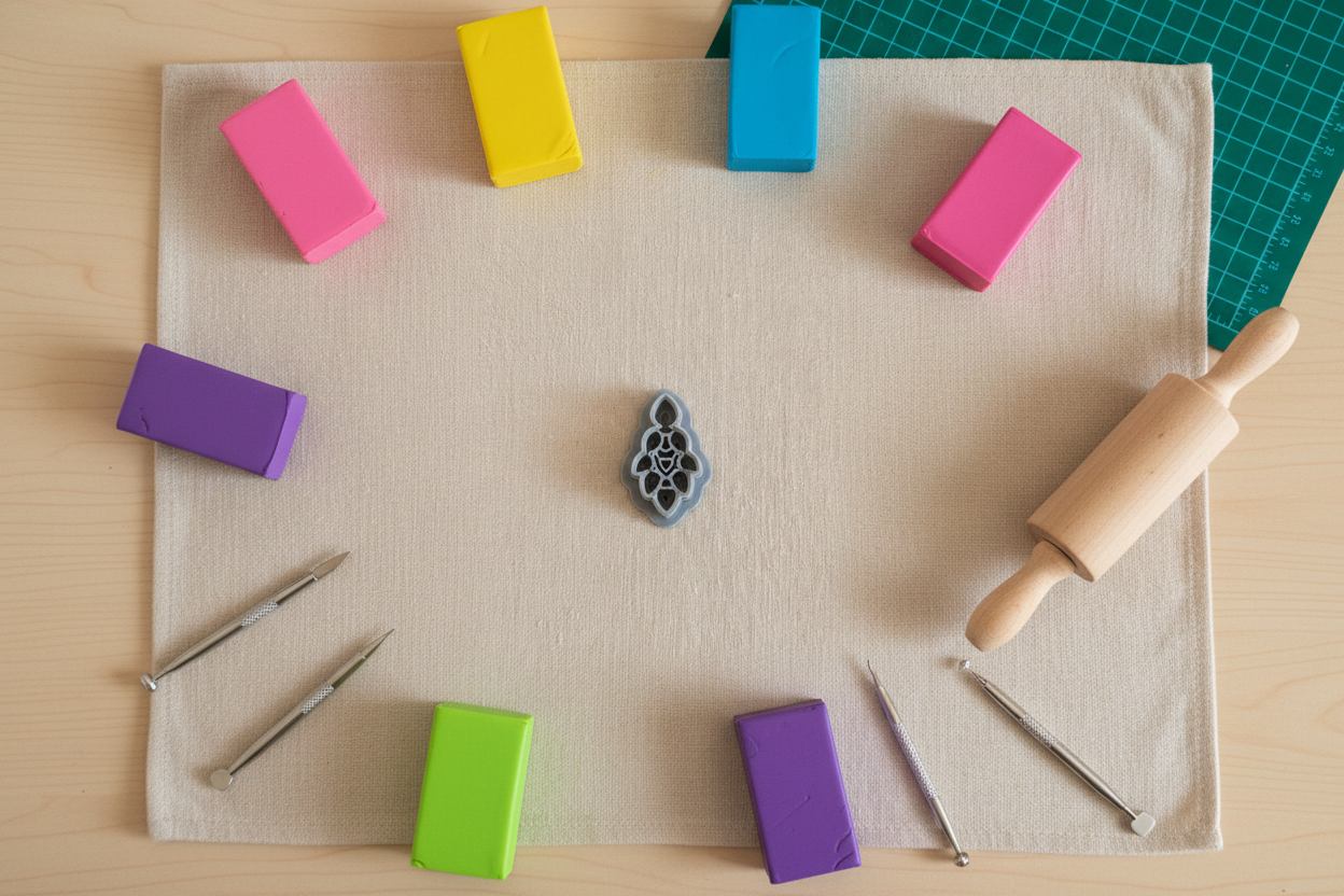 Emporte-pièce Arabesque Florale 30 mm – Motif ajouré bohème – Découpe bijoux pâte polymère – Fabriqué en France. EP-78