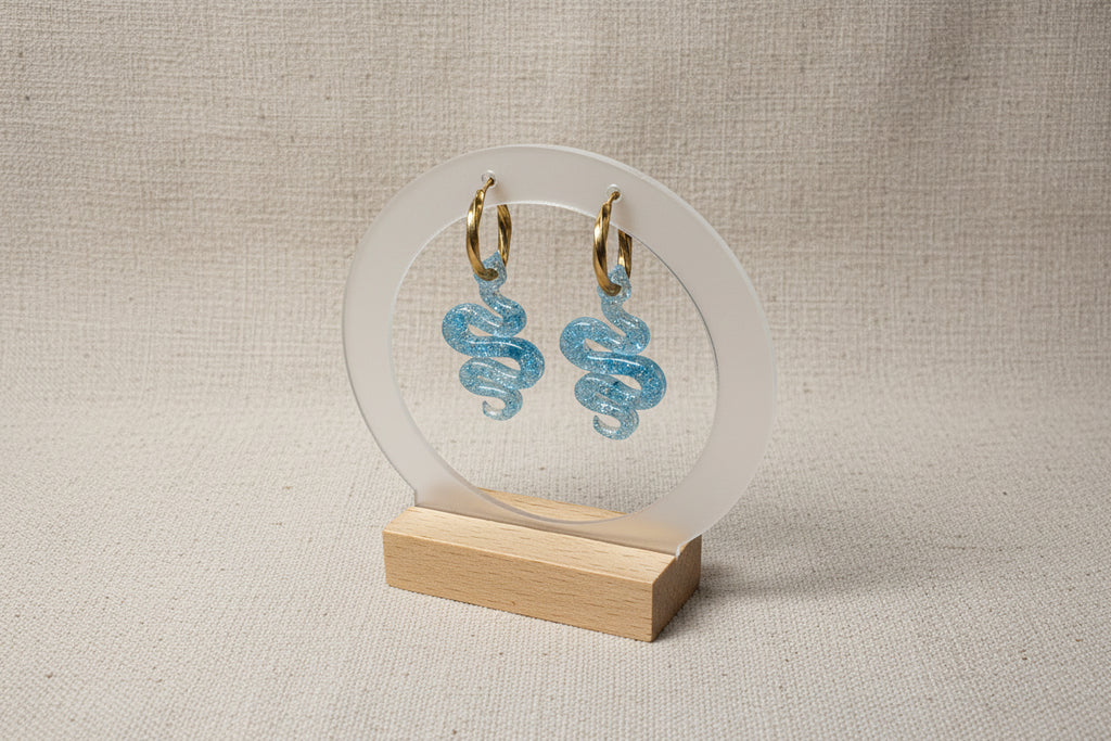 Pampilles Serpent Bleu Pailleté