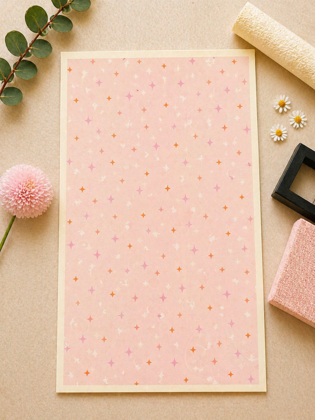 Feuille de transfert pour pâte polymère  – 7,5 x 12 cm – création bijoux DIY. TF109