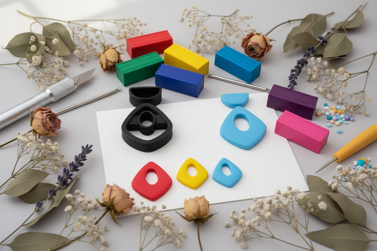 Emporte-pièces bijoux pâte polymère goutte moderne – lot de 2 – outil DIY boucles d’oreilles – 35 à 55 mm – fabriqué en France. EP-122