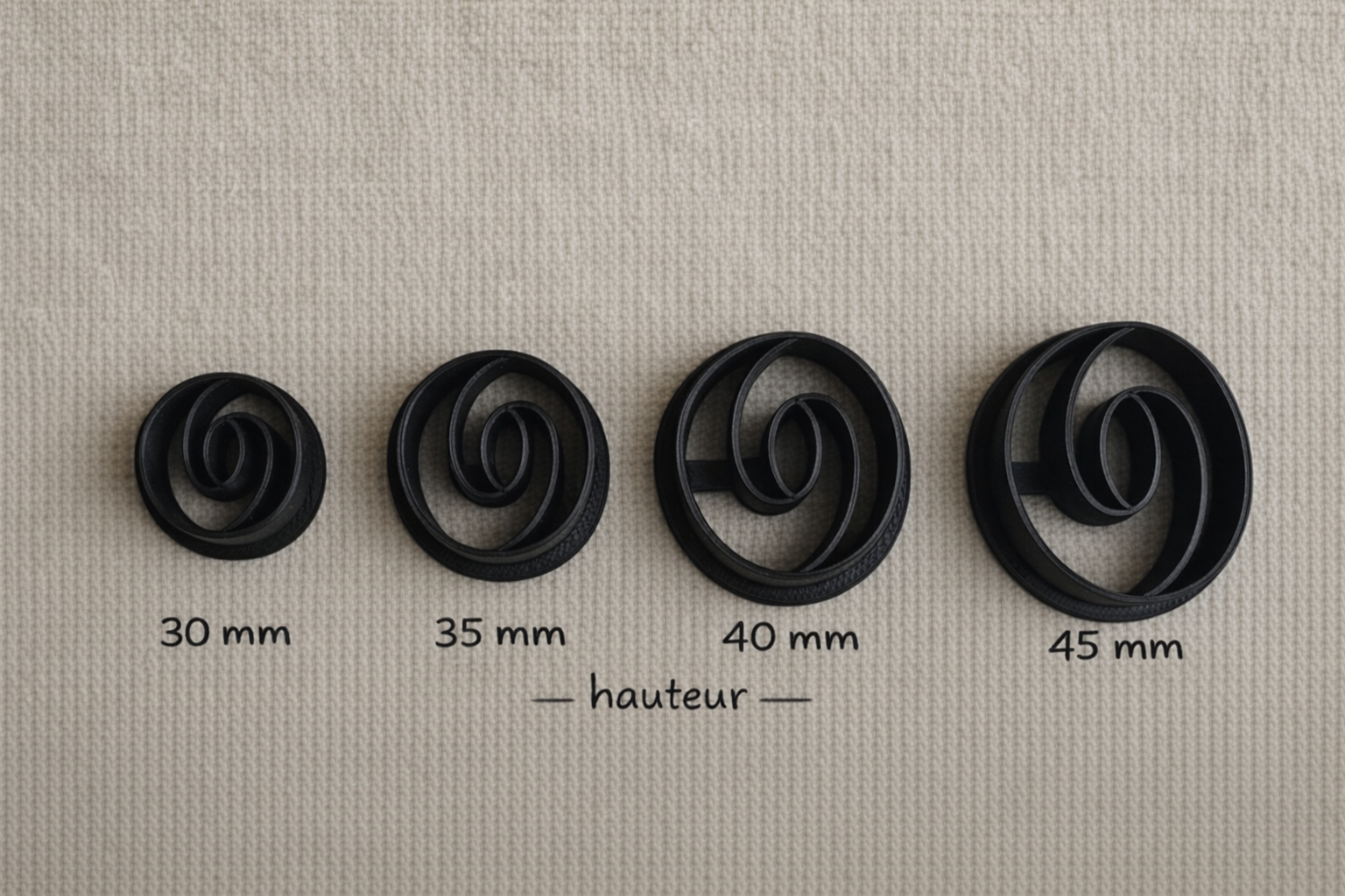 Emporte-pièce spirale ronde – 30 à 45 mm – outil de découpe loisirs créatifs