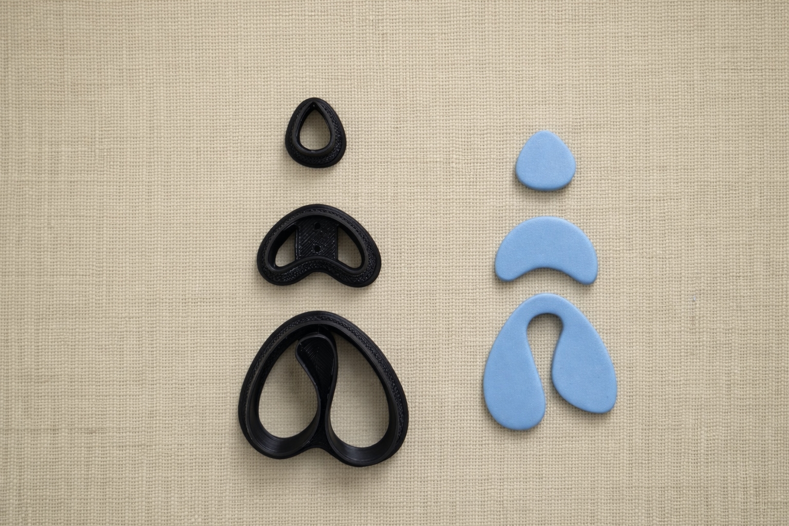 Lot de 3 emporte-pièces abstraits pour bijoux DIY – Formes organiques