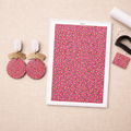 Feuille de transfert léopard violet pour pâte polymère – motif animalier – 9,5 x 14 cm – création bijoux DIY. TF16