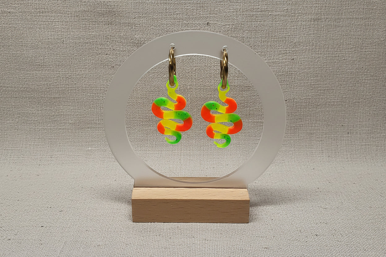 Pampilles Serpent Fluo Vert & Orange