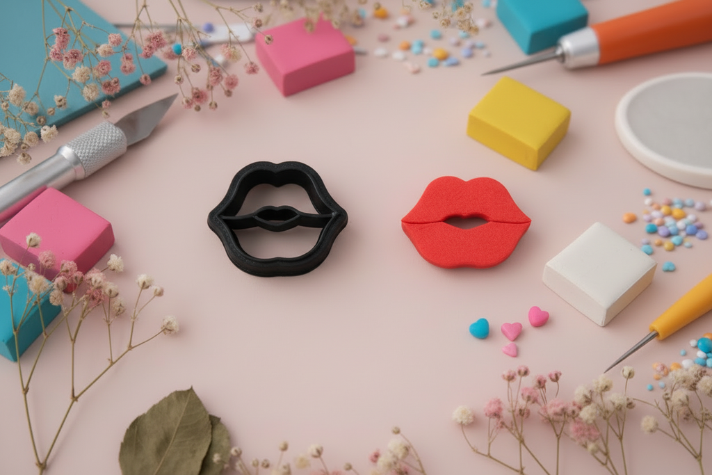 Emporte-pièce bijoux pâte polymère lèvres – outil DIY boucles d’oreilles – 20 à 40 mm – fabriqué en France. EP-118