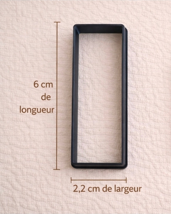 Emporte-pièce rectangle bijoux DIY – 6 cm – création pampilles – fabriqué en France