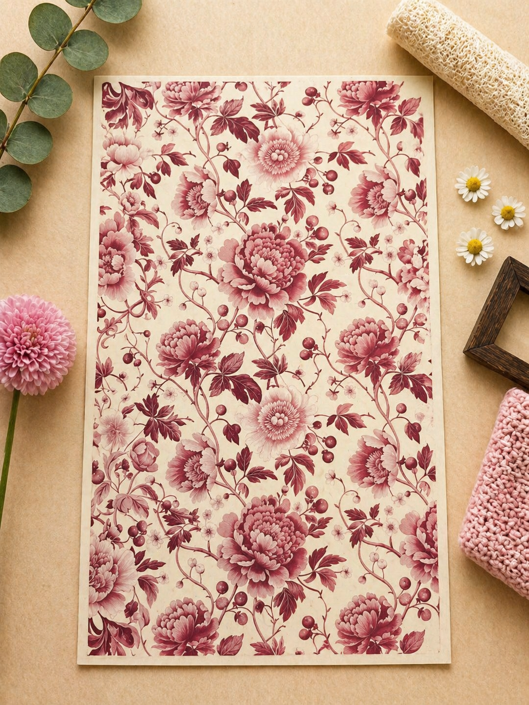 Feuille de transfert pour pâte polymère  – 7,5 x 12 cm – création bijoux DIY. TF135