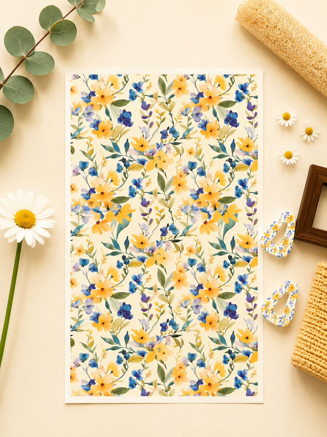 Feuille de transfert pour pâte polymère  – 7,5 x 12 cm – création bijoux DIY. TF149