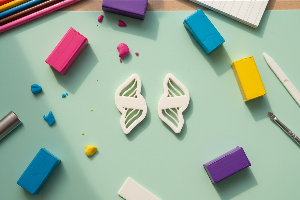 Emporte-pièce pour bijoux – DIY boucles d’oreilles – Feuille ajourée graphique – 4 cm. EP-12