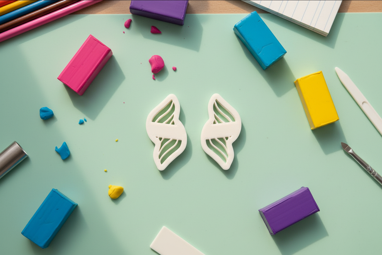 Emporte-pièce pour bijoux – DIY boucles d’oreilles – Feuille ajourée graphique – 4 cm. EP-12