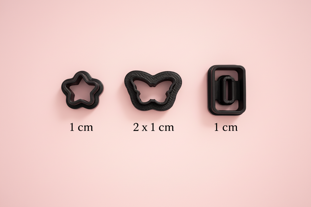Kit 15 Mini Emporte-pièces Géométriques & Fleurs – 1 à 2 cm – Découpe bijoux pâte polymère – Fabriqué en France
