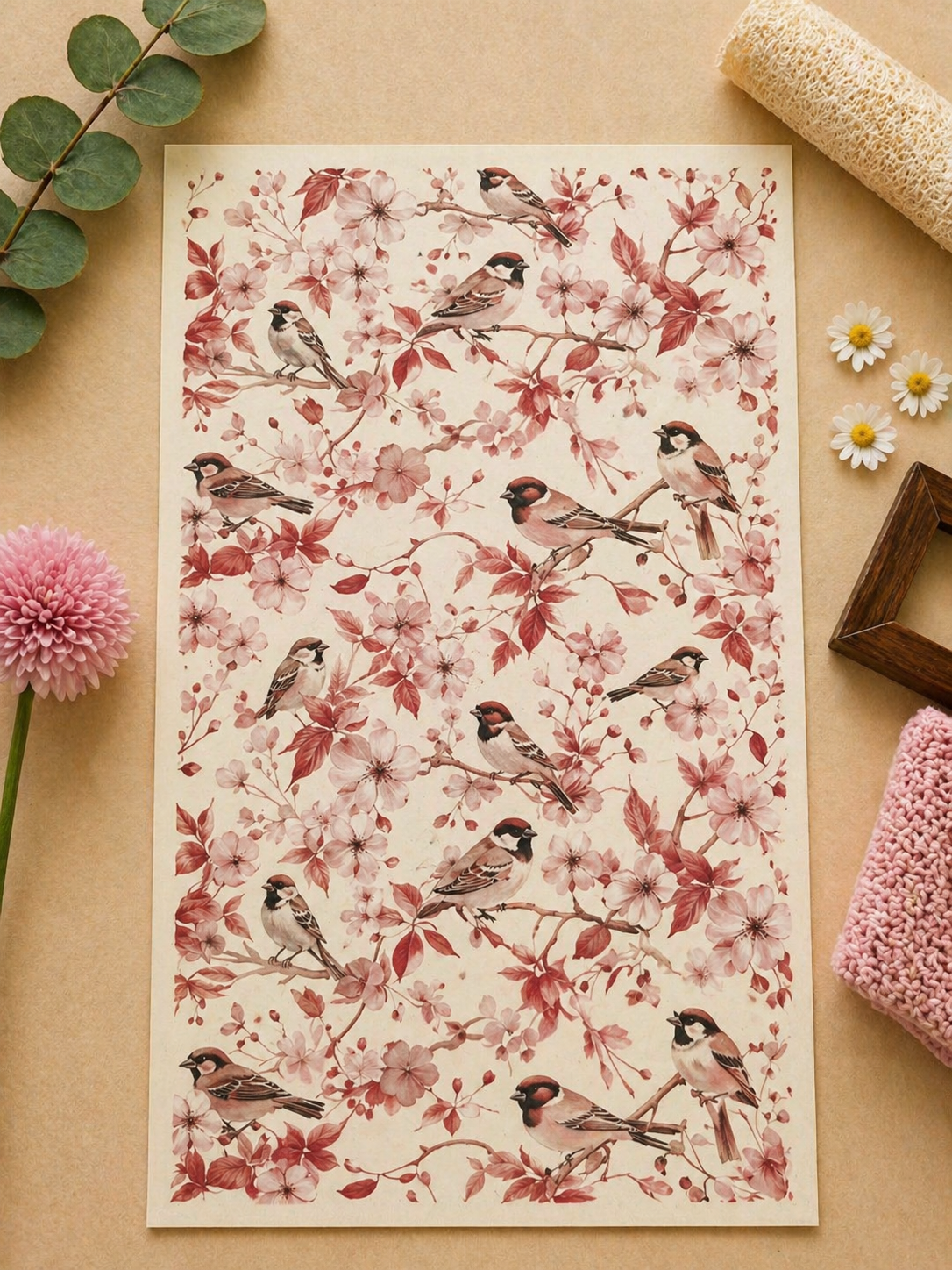 Feuille de transfert pour pâte polymère  – 7,5 x 12 cm – création bijoux DIY. TF133