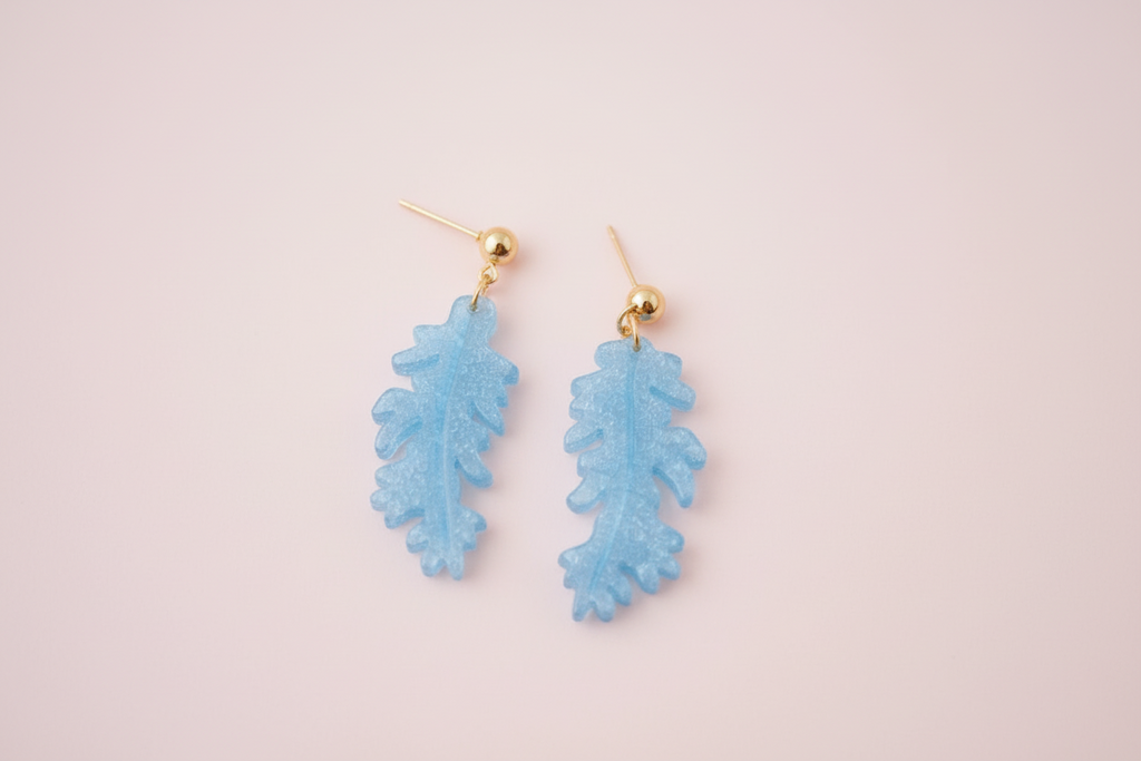 Emporte-pièces bijoux feuille dentelée – gauche et droite – 4,5 cm – DIY. EP-97
