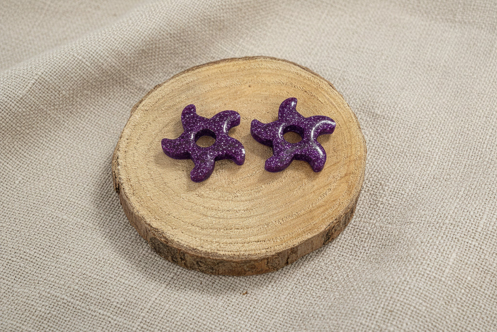 Pampilles Étoile violet pailleté