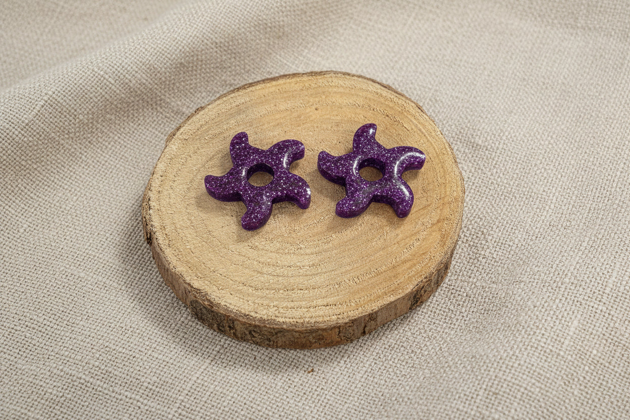Pampilles Étoile violet pailleté