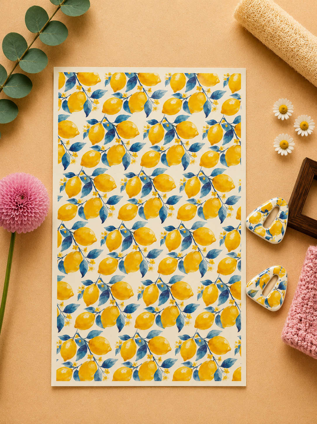 Feuille de transfert pour pâte polymère  – 7,5 x 12 cm – création bijoux DIY. TF138