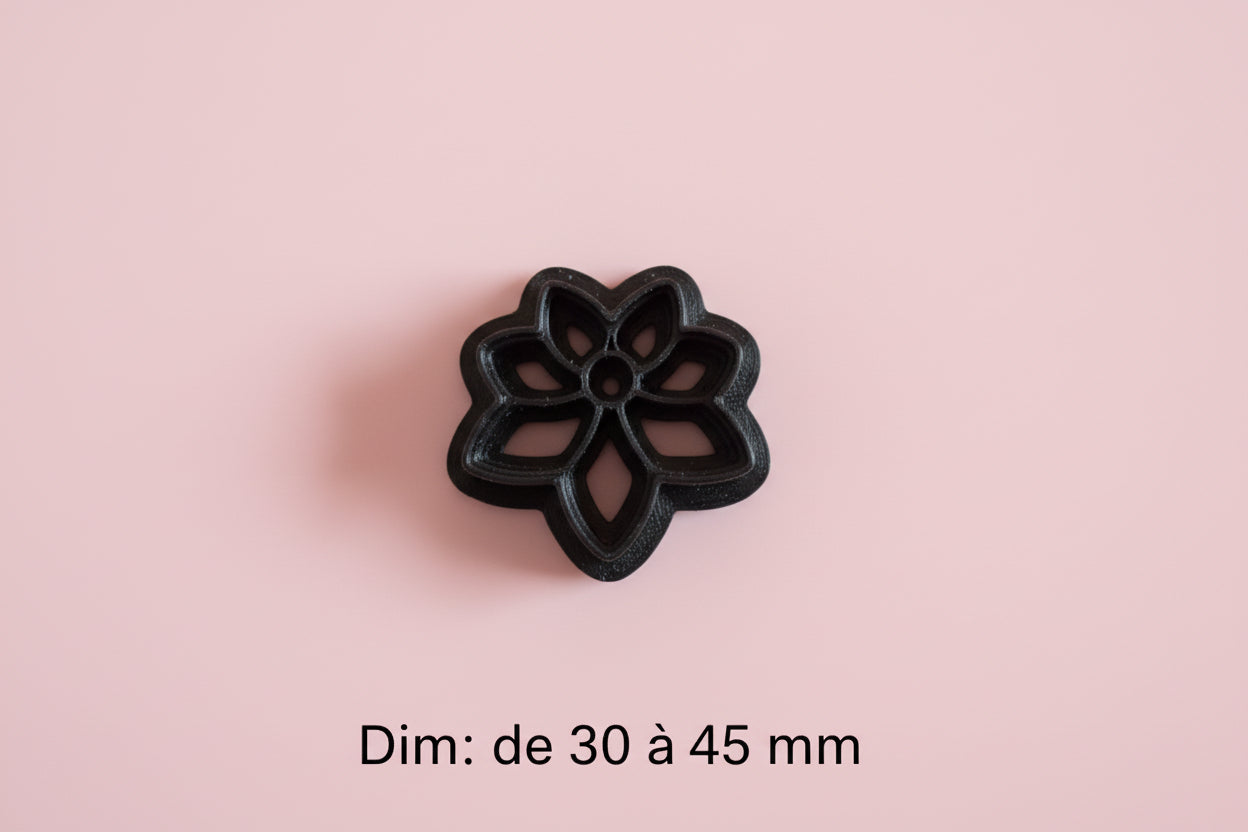 Emporte-pièce pampille fleur ajourée – Bijoux DIY – 4 tailles disponibles de 30 à 45 mm