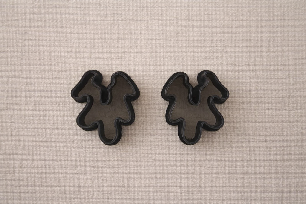 Emporte-pièces bijoux feuille abstraite – lot de 2 gauche droite – 3,3 cm – DIY. EP-96