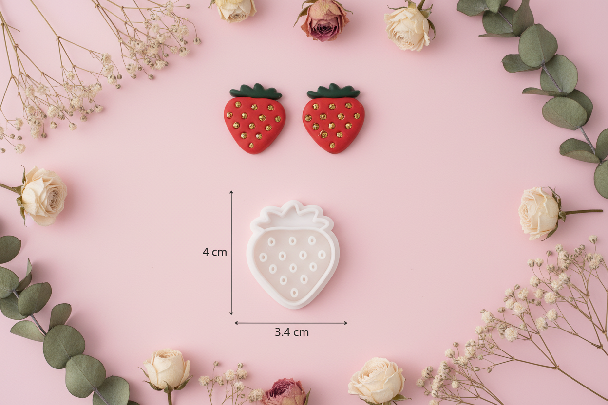 Emporte-pièce pour boucles d’oreilles – DIY bijoux – Fraise graphique texturée – 1 pièce