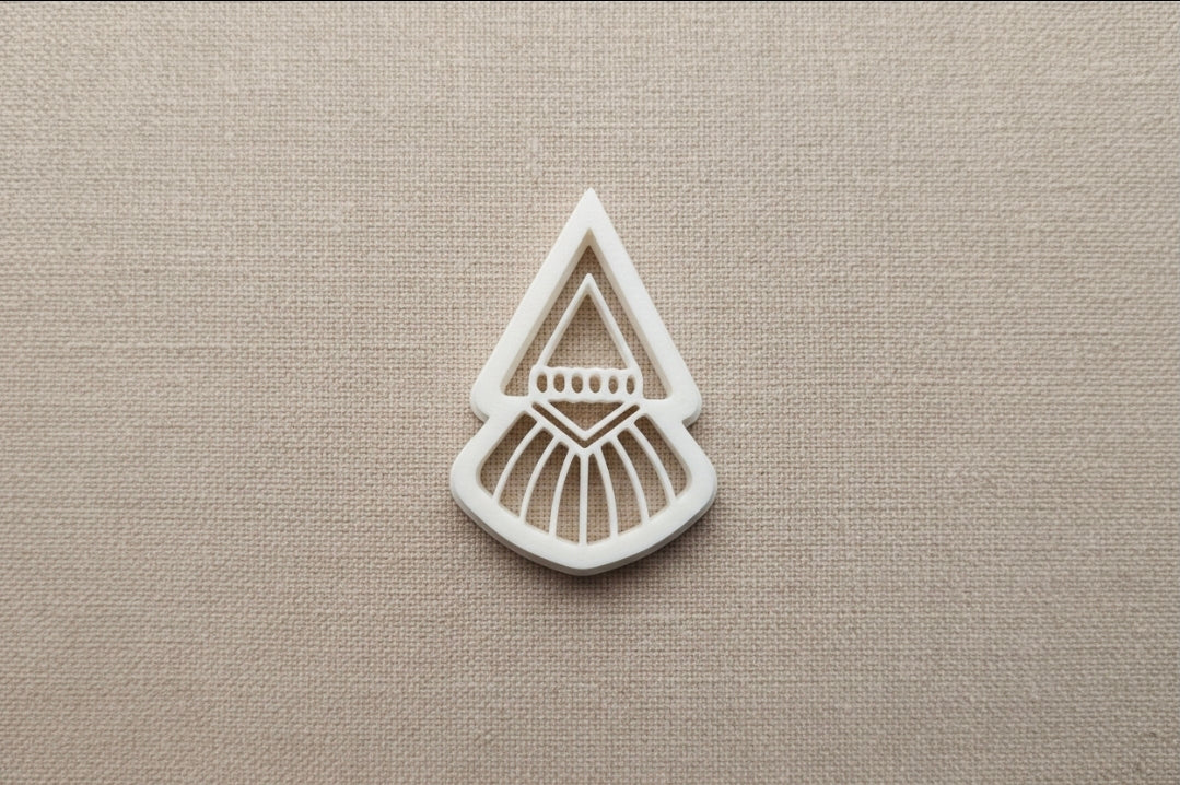 Emporte-pièce pour bijoux – DIY boucles d’oreilles – Forme géométrique triangle éventail – 5,5 cm