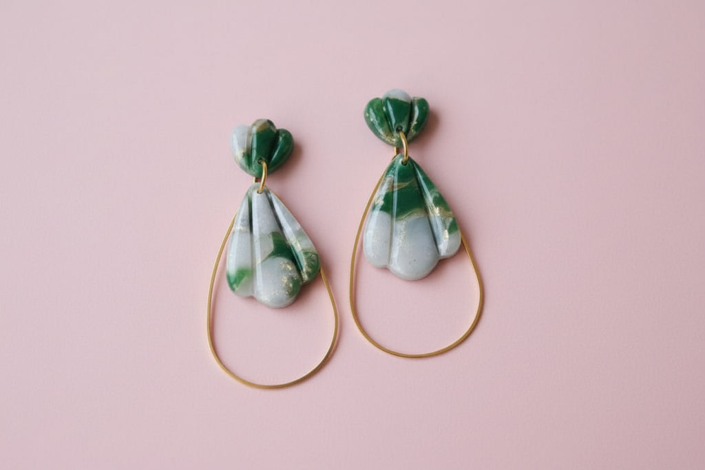 Lot de 2 emporte-pièces pour boucles d’oreilles – Formes cœur ajourées – DIY argile polymère