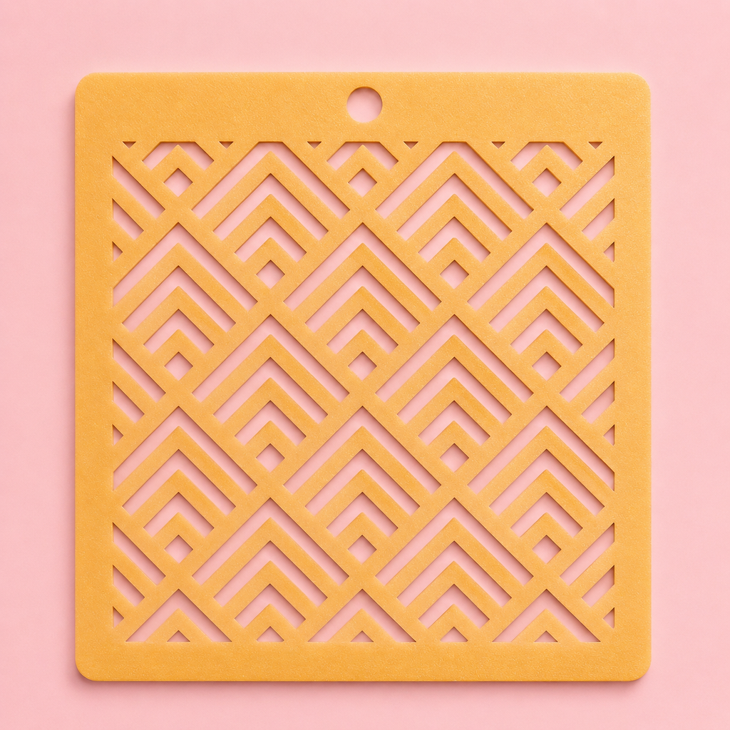 Stencil motif aztèque pour pâte polymère – Pochoir texture géométrique – ST-06