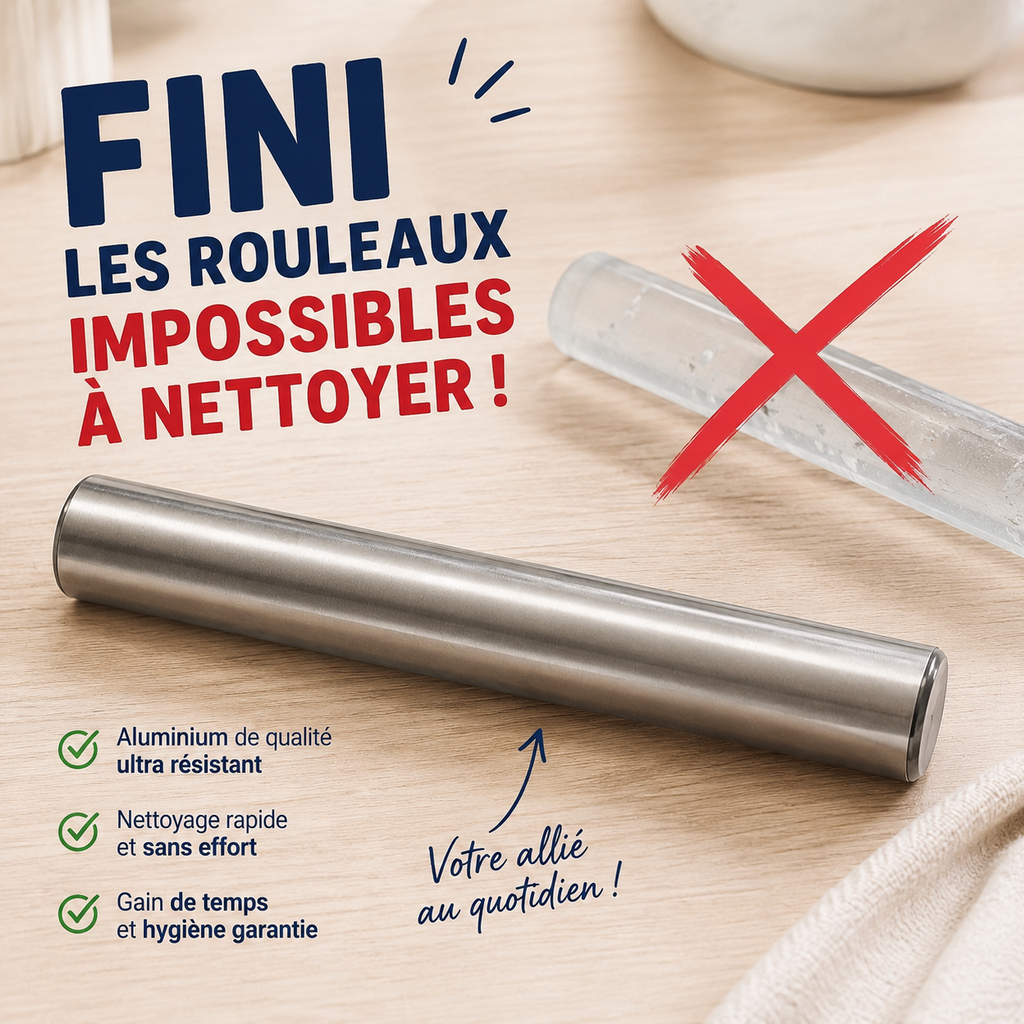 Rouleau en aluminium 20 cm – Idéal pour la pâte polymère, Fimo, argile et loisirs créatifs