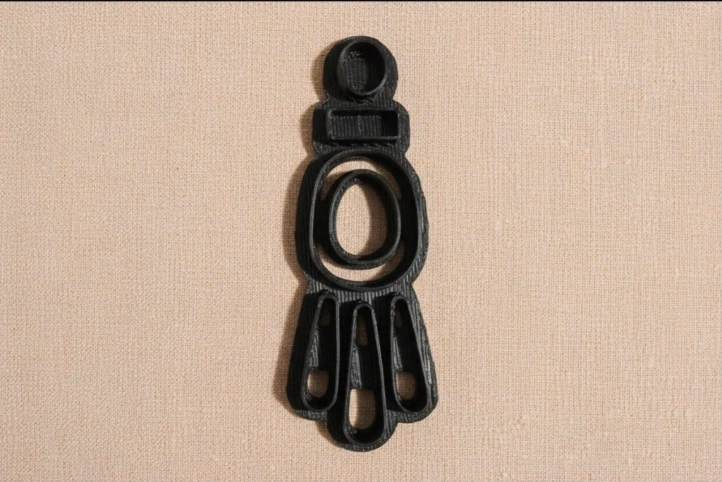 Emporte-pièce pendentif bohème 3 éléments 6 cm – Découpe pâte polymère FIMO – Outil bijoux DIY – Fabriqué en France. EP-59