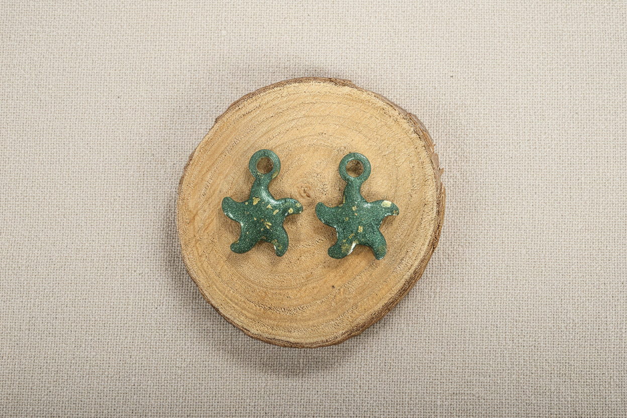 Étoile vertes feuille d'or