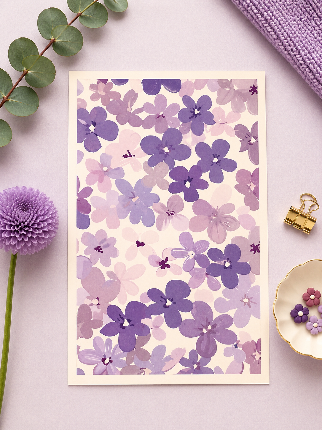 Feuille de transfert pour pâte polymère  – 7,5 x 12 cm – création bijoux DIY. TF152