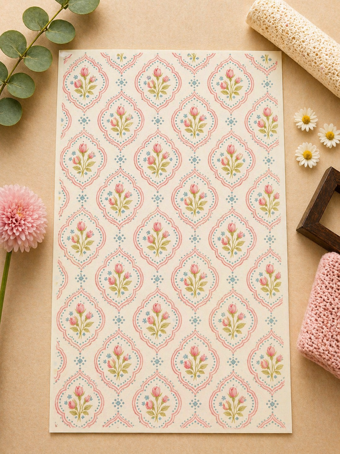 Feuille de transfert pour pâte polymère  – 7,5 x 12 cm – création bijoux DIY. TF130