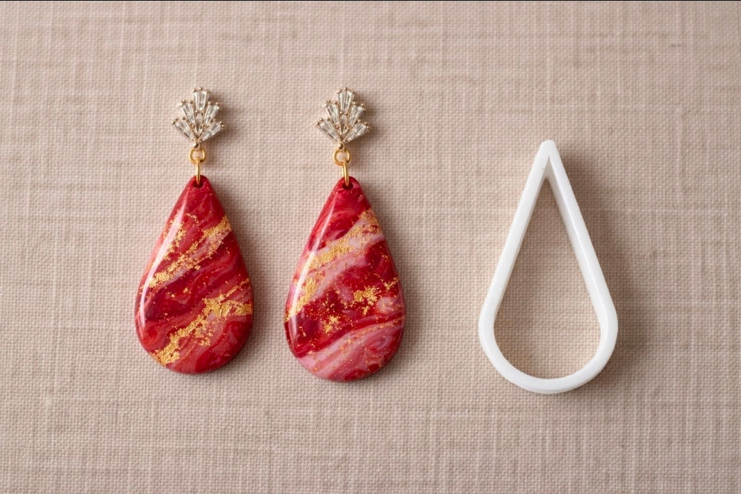 Emporte-pièce pour bijoux – DIY boucles d’oreilles – Forme goutte – 4,8 cm