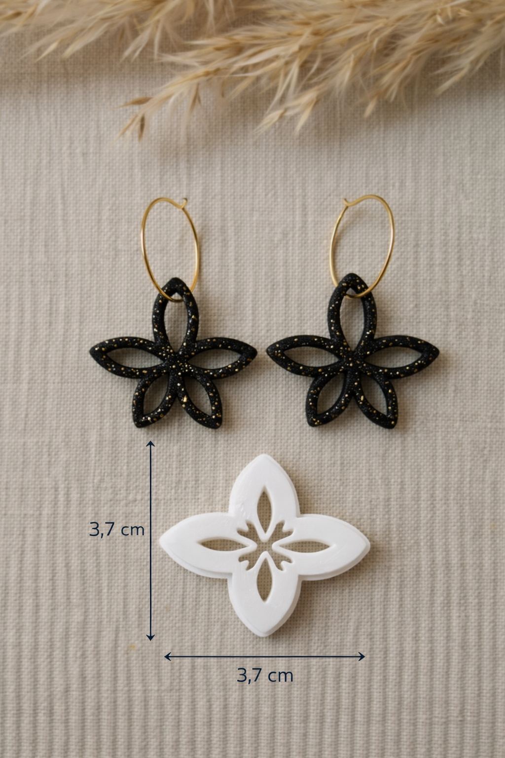 Emporte-pièce pour boucles d’oreilles – DIY bijoux – Fleur ajourée – Création pampilles