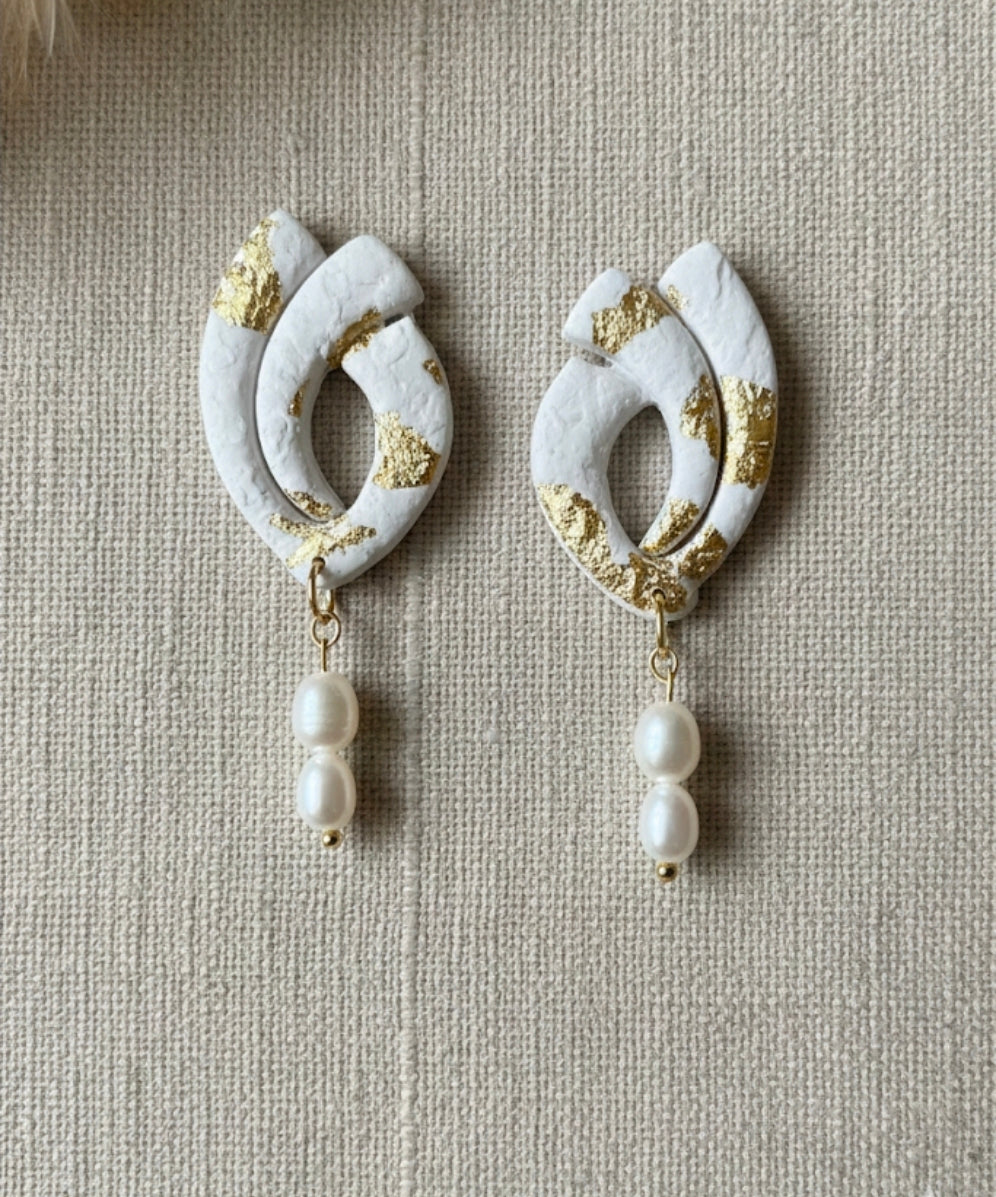 Lot de 2 emporte-pièces pour boucles d’oreilles – Formes organiques ajourées gauche droite – DIY argile polymère. EP-40